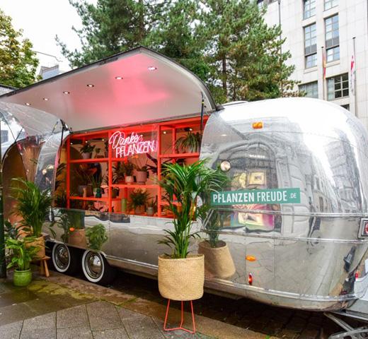 Danke Pflanzen PR activiteit Duitsland Airstream Danke Pflanzen in Duitsland